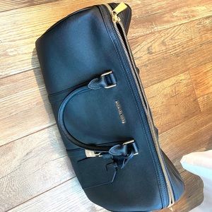 MICHAEL KORS BLACK LARGE LEATHER WEEKENDER BAG